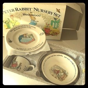Wedgwood Peter Rabbit Nursery Set Original box